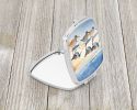 Sandpipers Compact Mirror Decorative Travel Makeup Mirror for Women Girls Gifts Pocket Makeup Mirror Folding Handheld
