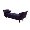 Alma Tufted Flared Arm Entryway Bench, Purple Velvet