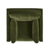 Knox 36" Modern Farmhouse Arm Chair, Olive Green Performance Velvet
