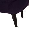 Alma Tufted Flared Arm Entryway Bench, Purple Velvet