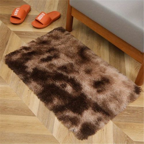 1pc, High Pile Tie-Dyed Shaggy Rug for Living Room and Bedroom - Fire Retardant, Machine Washable, Anti-Skid, Faux Fur